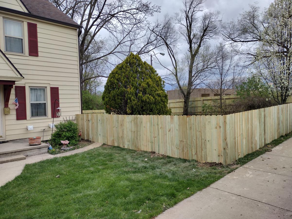 Residential fence installation